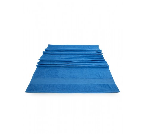 Банное махровое полотенце, синий, 70х140