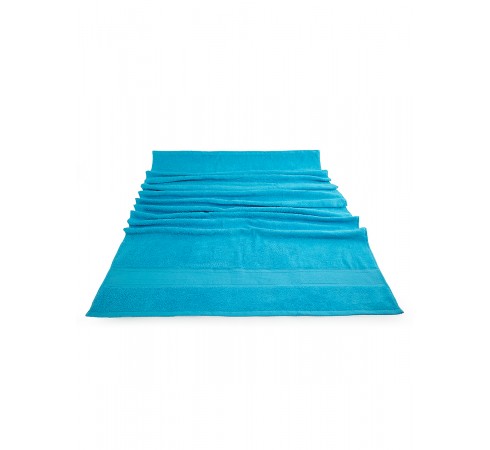 Банное махровое полотенце, голубой, 70х140
