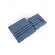 Набор махровых полотенец "Атласная лента", 53х83, 72х135, серо-голубой