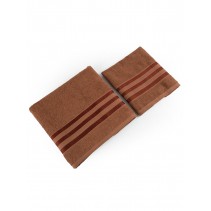 Набор махровых полотенец "Атласная лента", 53х83, 72х135, коричневый