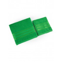 Набор махровых полотенец "Атласная лента", 53х83, 72х135, зеленый