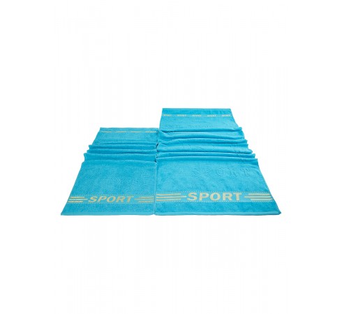 Набор махровых полотенец "Спорт", 2 шт, 50х85, 70х135, голубой