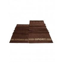 Набор махровых полотенец "Спорт", 2 шт, 50х85, 70х135, коричневый