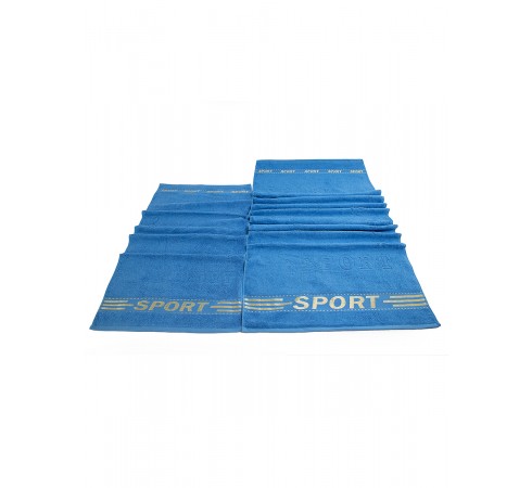 Набор махровых полотенец "Спорт", 2 шт, 50х85, 70х135, синий