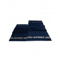 Набор махровых полотенец "Спорт", 2 шт, 50х85, 70х135, темно-синий