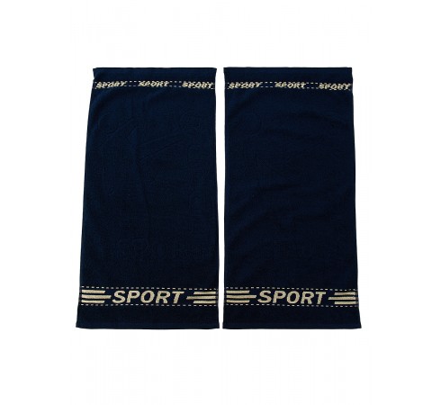 Набор махровых полотенец "Спорт", 2 шт, 35х70, темно-синий